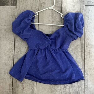 DRY GOODS blouse/top XS blue/purple, never worn